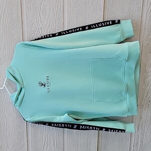 Ilusive London girls hoodie size 15 color mint New With Tag